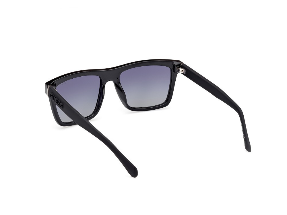Occhiali da sole Guess GU00166 (01D) colore nero lucido - nero opaco forma quadrato lenti fumo polarizzato