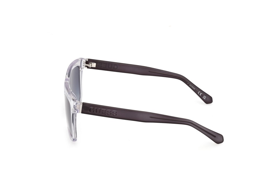 Occhiali da sole Guess GU00166 (26W) colore cristallo - grigio opaco forma quadrato lenti blu sfumato