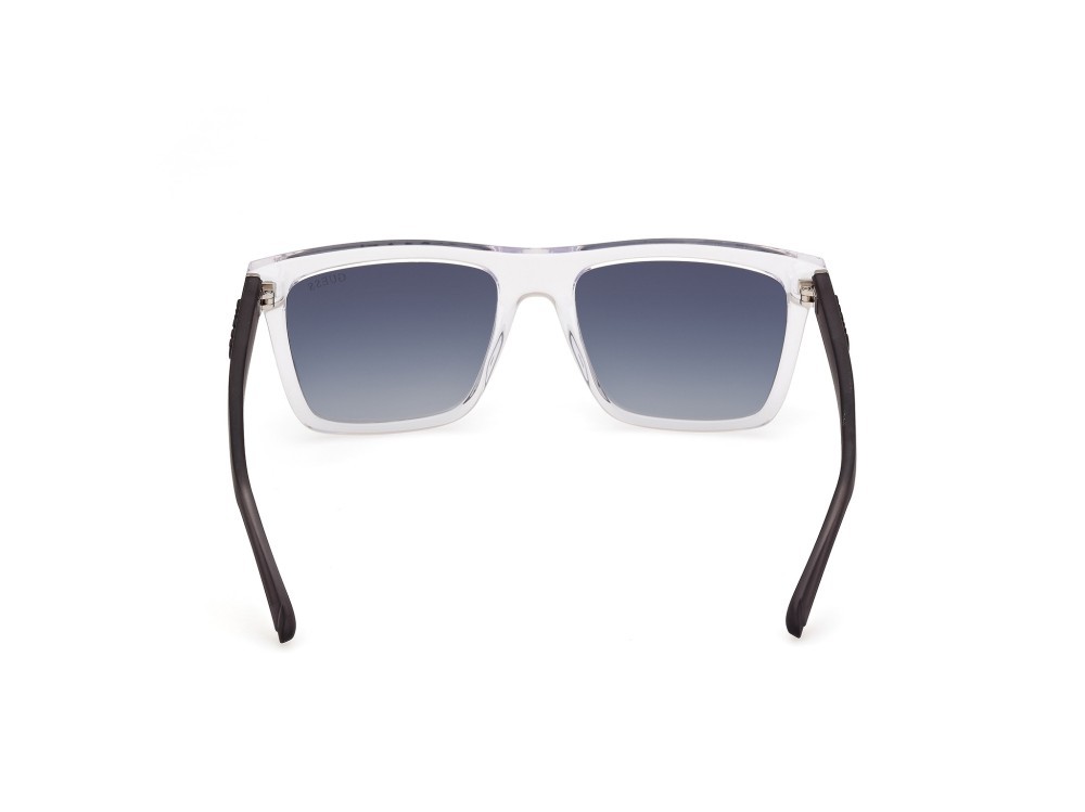 Occhiali da sole Guess GU00166 (26W) colore cristallo - grigio opaco forma quadrato lenti blu sfumato