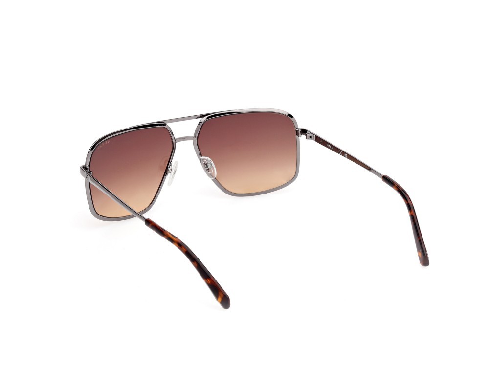 Occhiali da sole Guess GU00167 (09F) colore antracite opaco - antracite lucido forma navigator lenti marrone sfumato