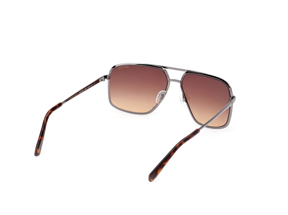 Occhiali da sole Guess GU00167 (09F) colore antracite opaco - antracite lucido forma navigator lenti marrone sfumato