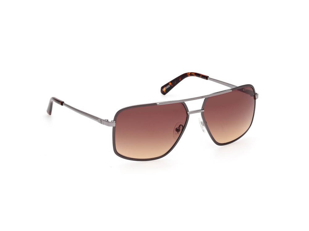 Occhiali da sole Guess GU00167 (09F) colore antracite opaco - antracite lucido forma navigator lenti marrone sfumato