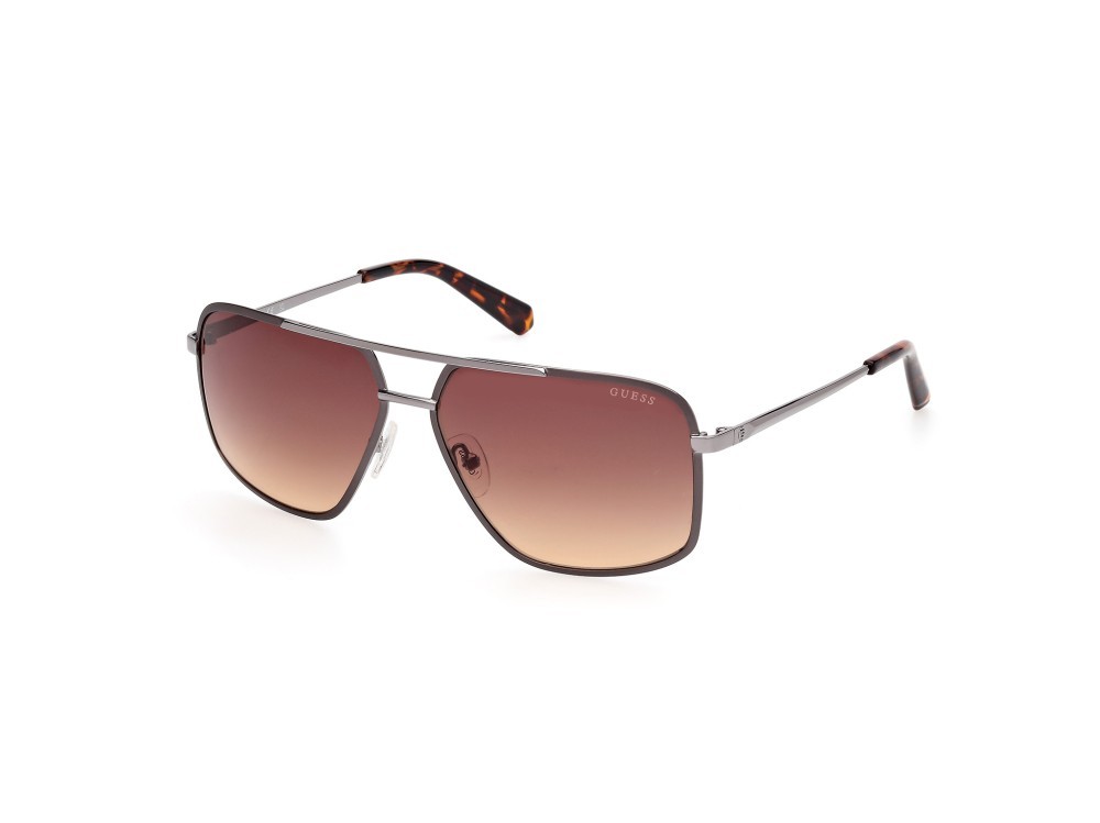 Occhiali da sole Guess GU00167 (09F) colore antracite opaco - antracite lucido forma navigator lenti marrone sfumato