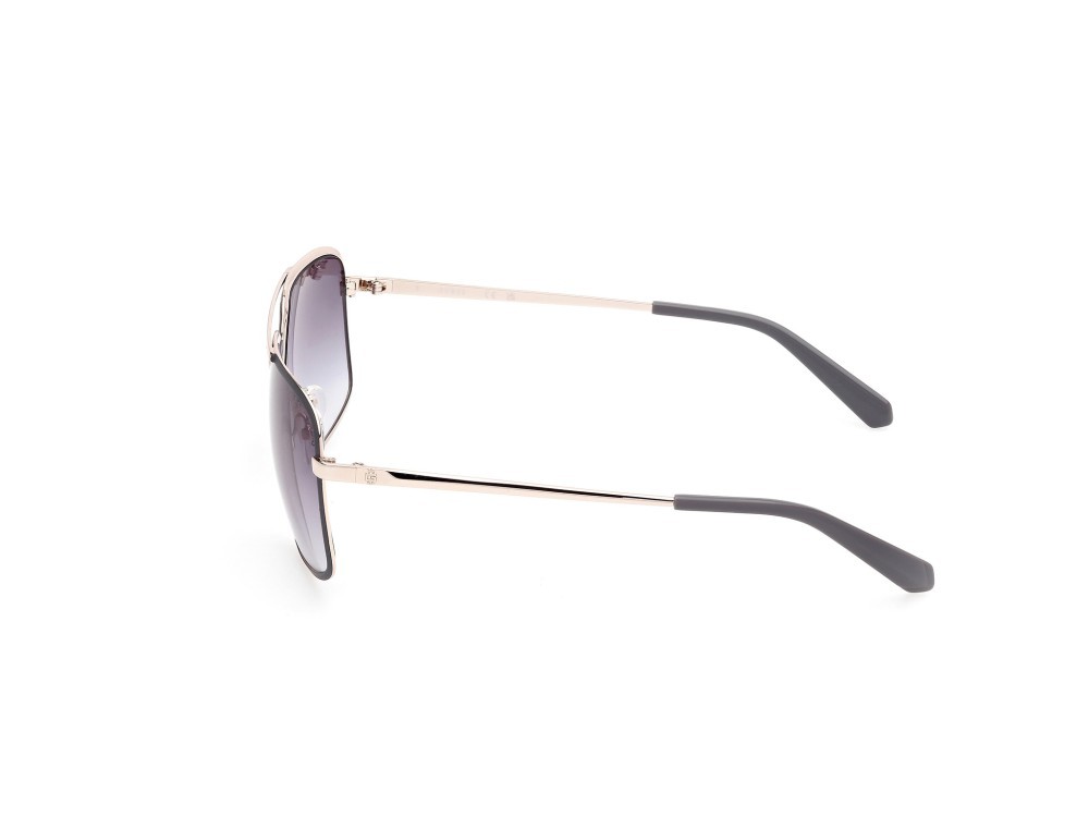 Occhiali da sole Guess GU00167 (20B) colore grigio opaco - oro pallido lucido forma navigator lenti fumo grad.