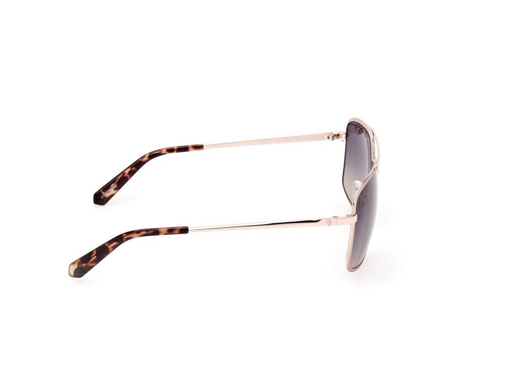 Occhiali da sole Guess GU00167 (32W) colore oro pallido opaco - oro pallido lucido forma navigator lenti blu sfumato