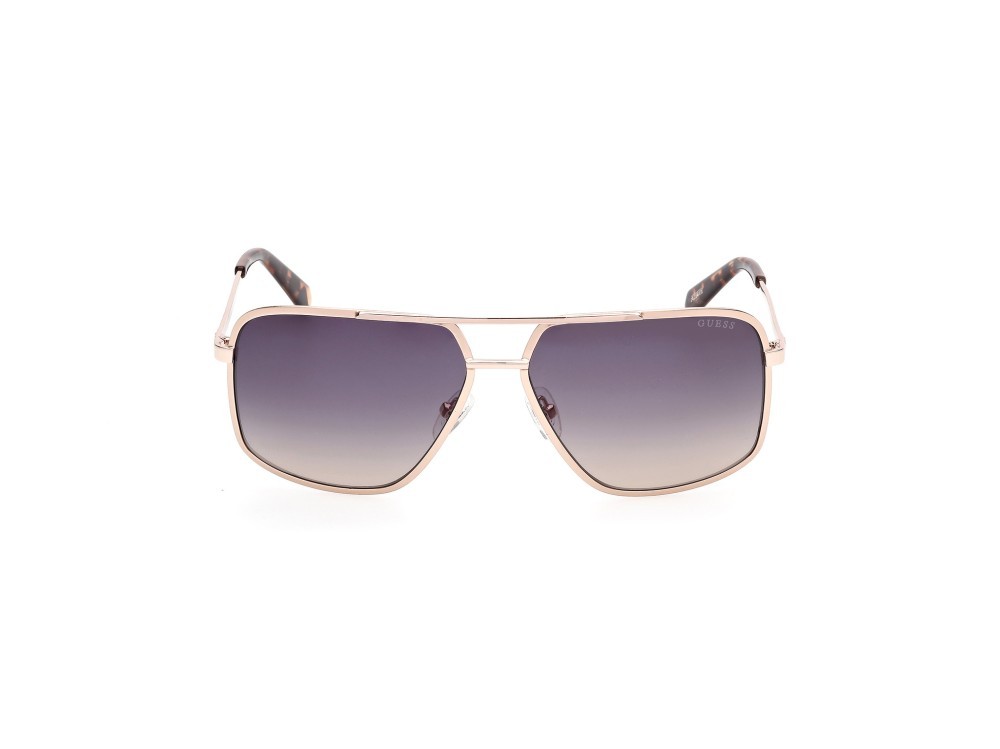 Occhiali da sole Guess GU00167 (32W) colore oro pallido opaco - oro pallido lucido forma navigator lenti blu sfumato