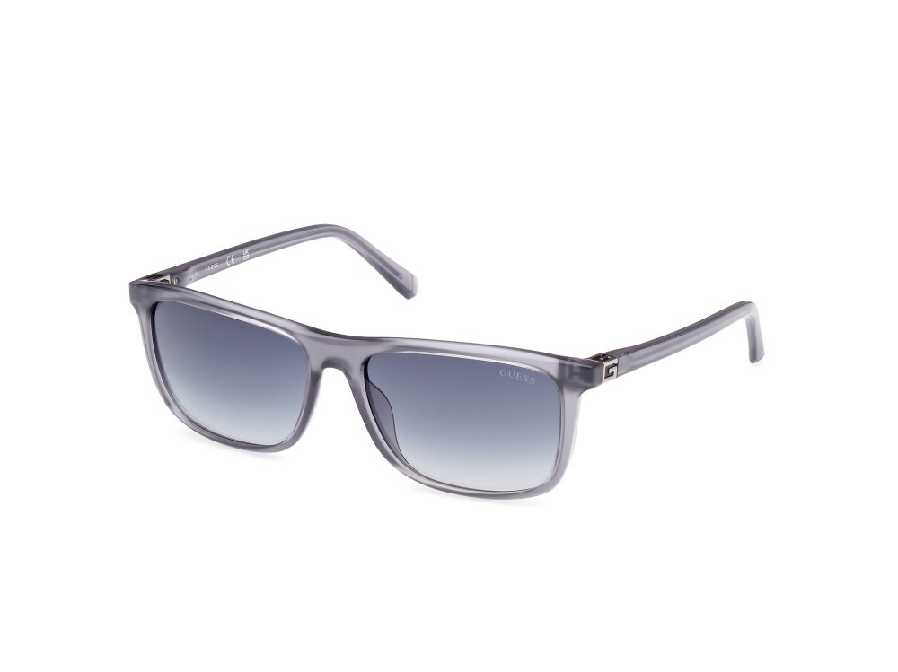 Sonnenbrillen Guess GU00169 (20W) farbe grigio lucido form rechteckig gläser blu sfumato