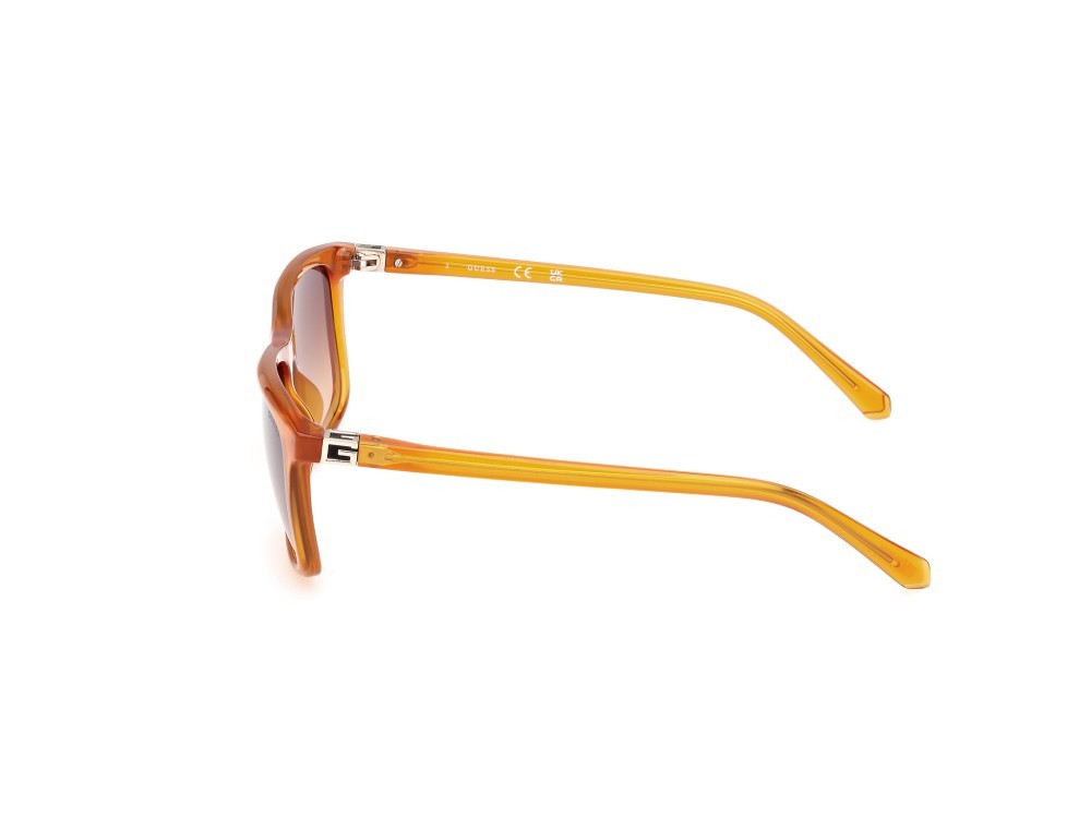 Sonnenbrillen Guess GU00169 (44F) farbe arancio scuro lucido form rechteckig gläser marrone sfumato