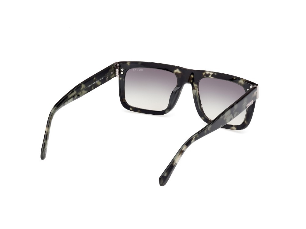 Occhiali da sole Guess GU00171 (98P) colore verde scuro - avana forma rettangolare lenti marrone sfumato