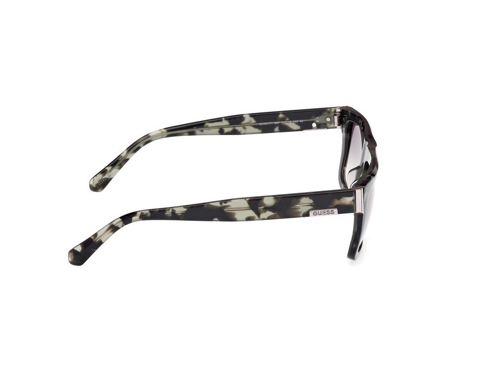 Occhiali da sole Guess GU00171 (98P) colore verde scuro - avana forma rettangolare lenti marrone sfumato
