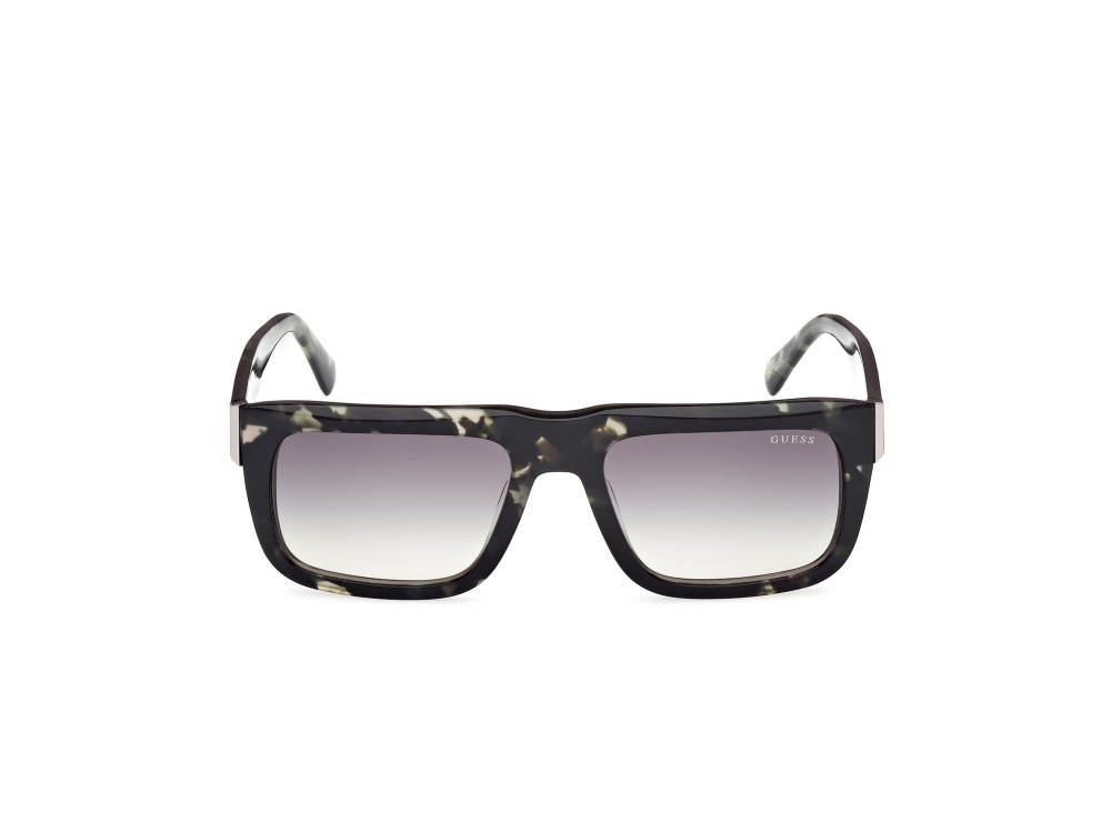 Occhiali da sole Guess GU00171 (98P) colore verde scuro - avana forma rettangolare lenti marrone sfumato