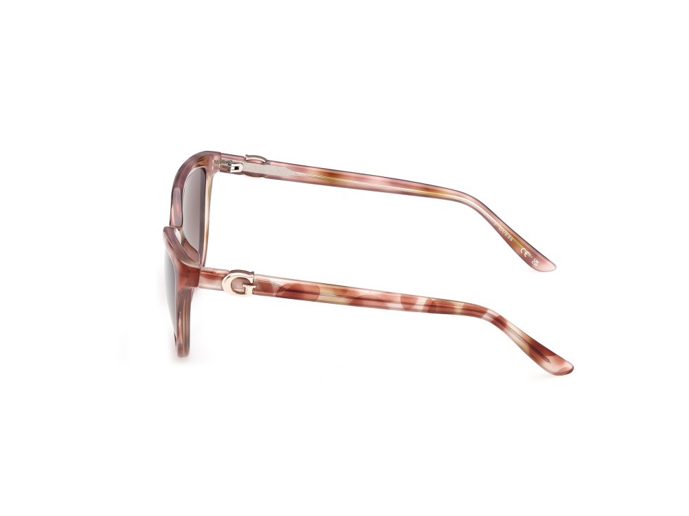 Occhiali da sole Guess GU00189 (47F) colore marrone chiaro/avana forma cat eye lenti marrone sfumato