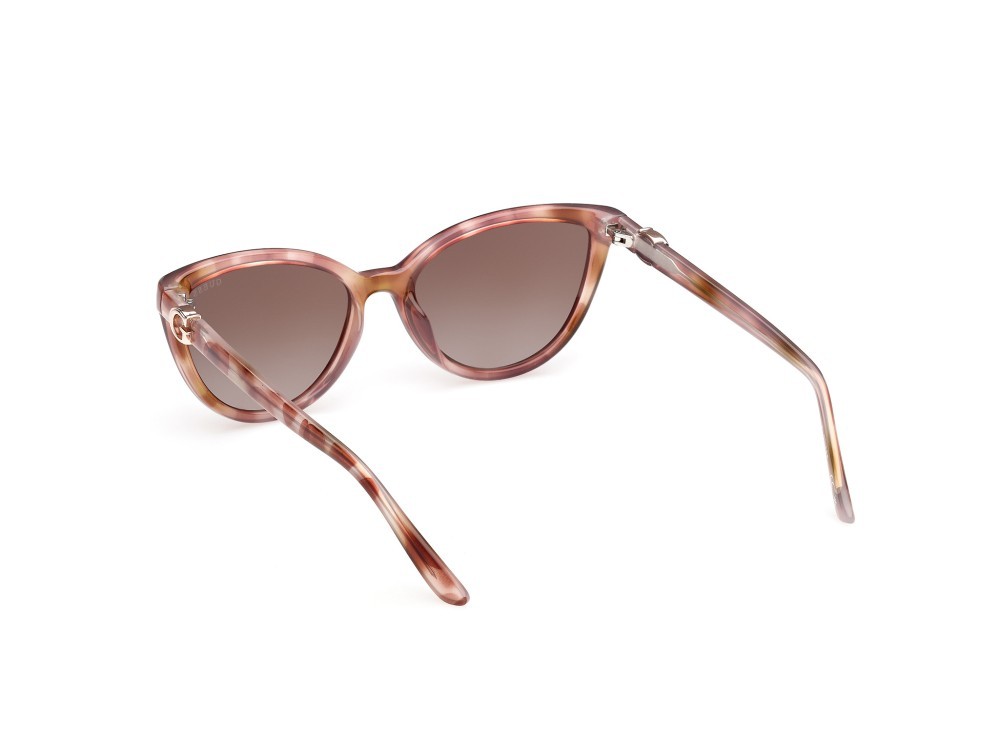 Occhiali da sole Guess GU00189 (47F) colore marrone chiaro/avana forma cat eye lenti marrone sfumato