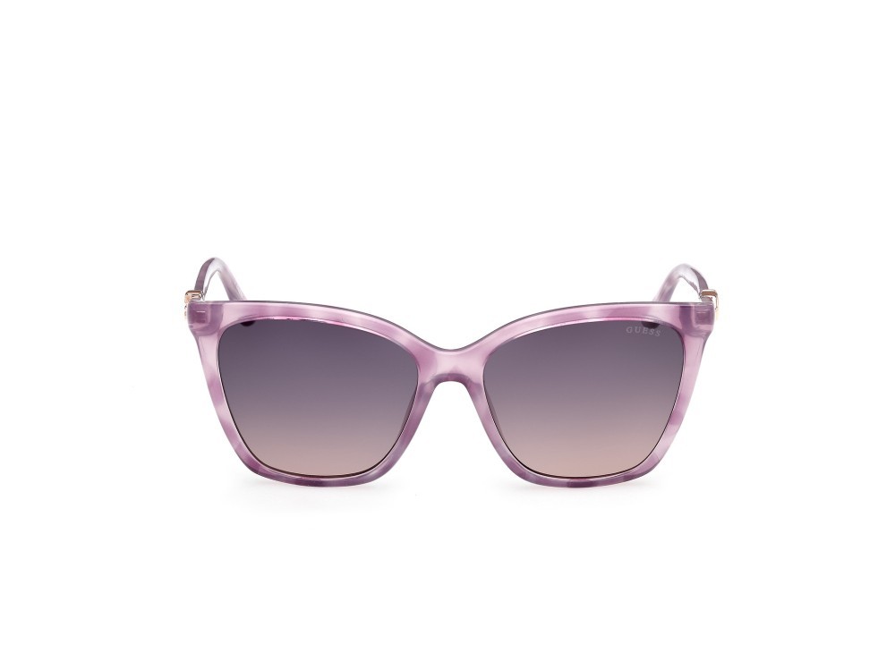Occhiali da sole Guess GU00191 (80Z) colore viola-avana forma quadrato lenti viola sfumato o specchiato