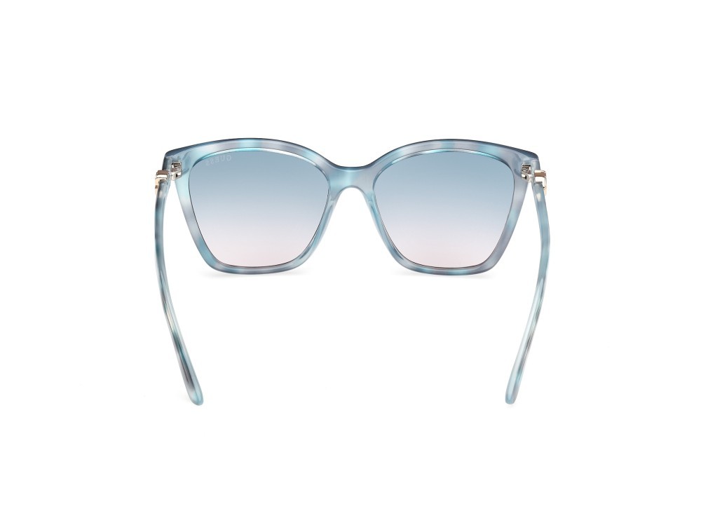 Occhiali da sole Guess GU00191 (86W) colore azzurro - avana forma quadrato lenti blu sfumato