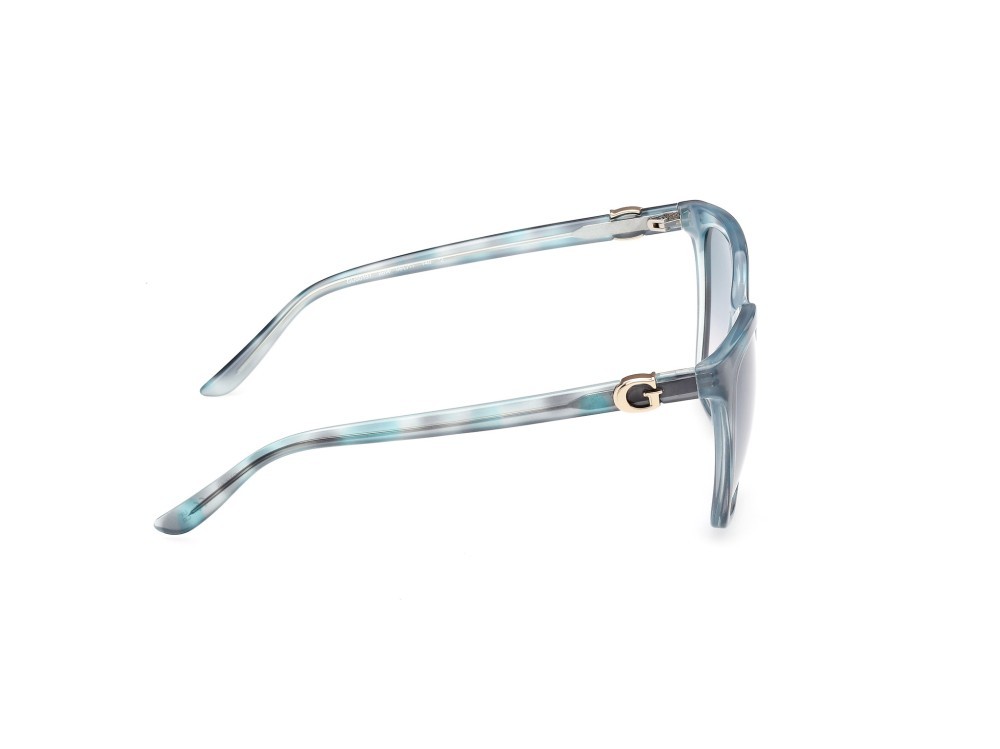 Occhiali da sole Guess GU00191 (86W) colore azzurro - avana forma quadrato lenti blu sfumato