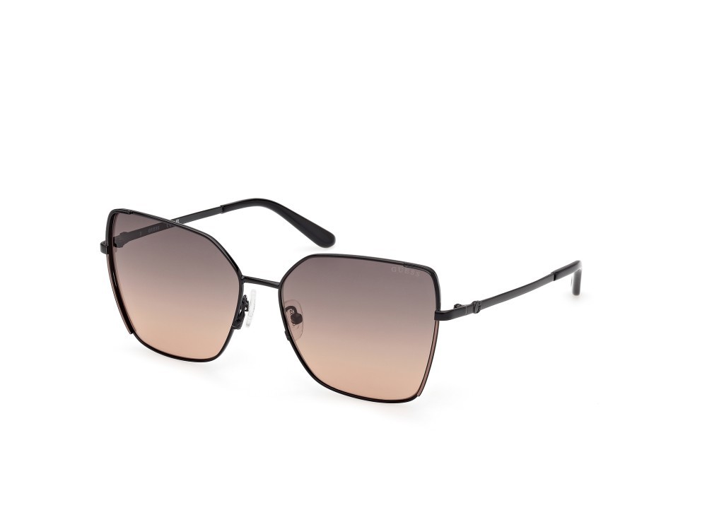 Occhiali da sole Guess GU00192 (01B) colore nero lucido forma farfalla lenti fumo grad.