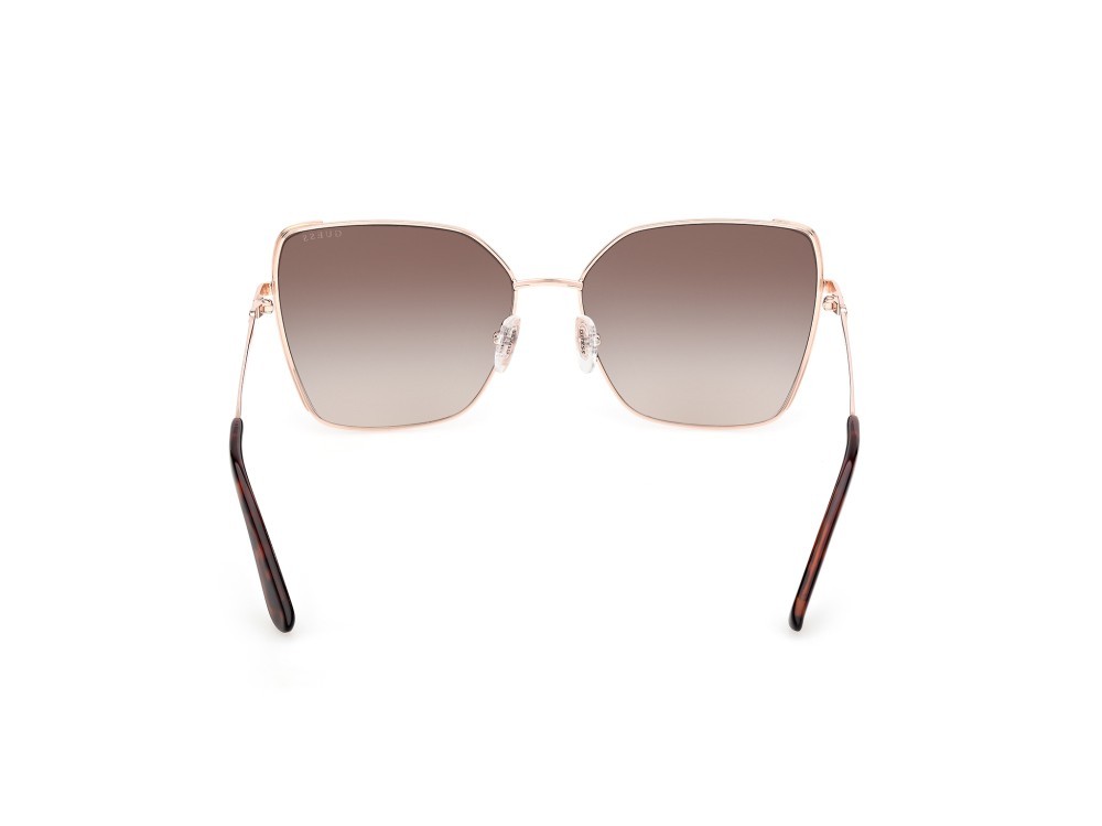 Occhiali da sole Guess GU00192 (28F) colore oro rosé lucido forma farfalla lenti marrone sfumato