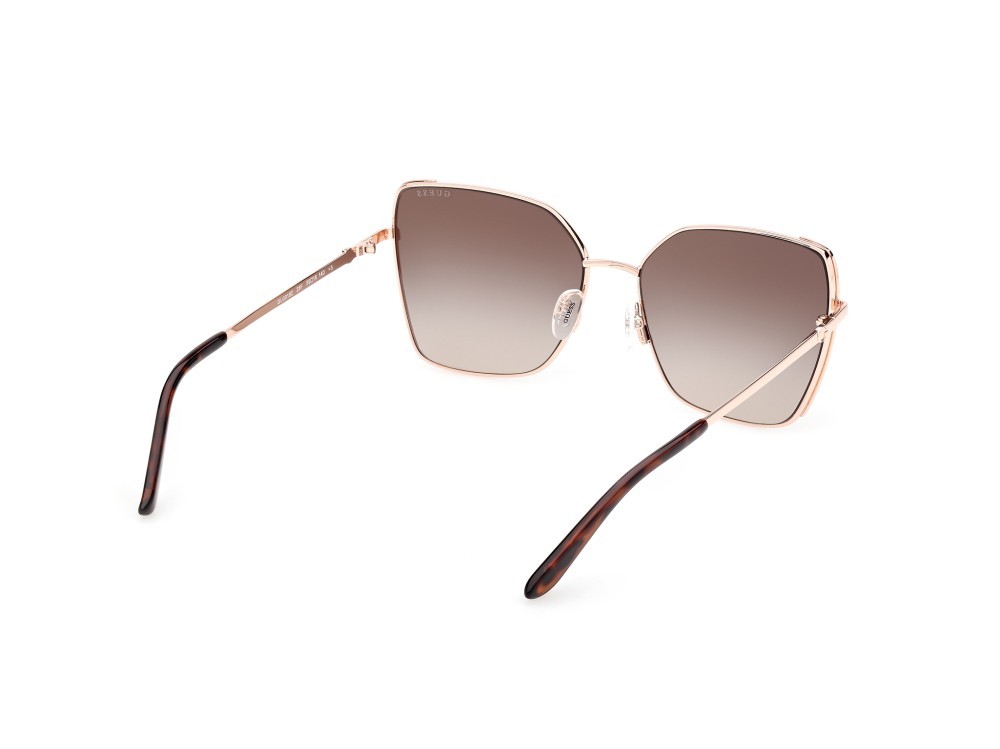 Occhiali da sole Guess GU00192 (28F) colore oro rosé lucido forma farfalla lenti marrone sfumato
