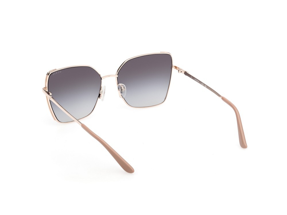Occhiali da sole Guess GU00192 (32B) colore oro pallido lucido forma farfalla lenti fumo grad.