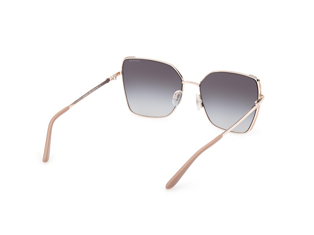 Occhiali da sole Guess GU00192 (32B) colore oro pallido lucido forma farfalla lenti fumo grad.