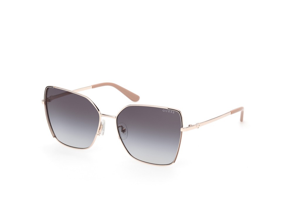 Occhiali da sole Guess GU00192 (32B) colore oro pallido lucido forma farfalla lenti fumo grad.