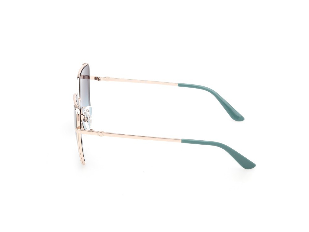 Occhiali da sole Guess GU00192 (33W) colore oro pallido lucido forma farfalla lenti blu sfumato
