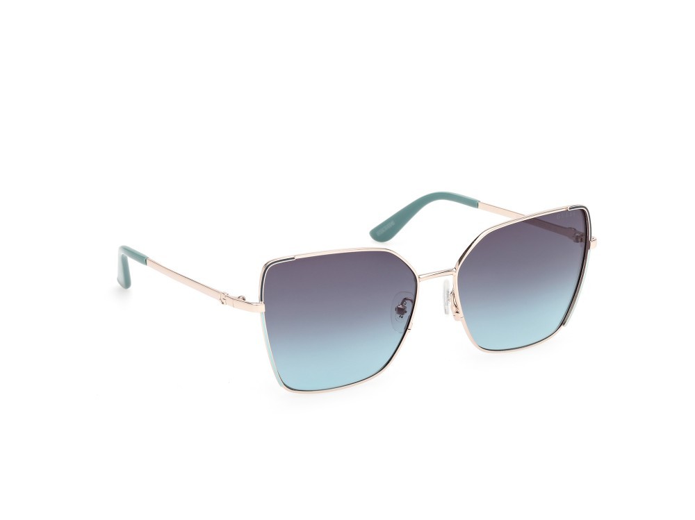 Occhiali da sole Guess GU00192 (33W) colore oro pallido lucido forma farfalla lenti blu sfumato