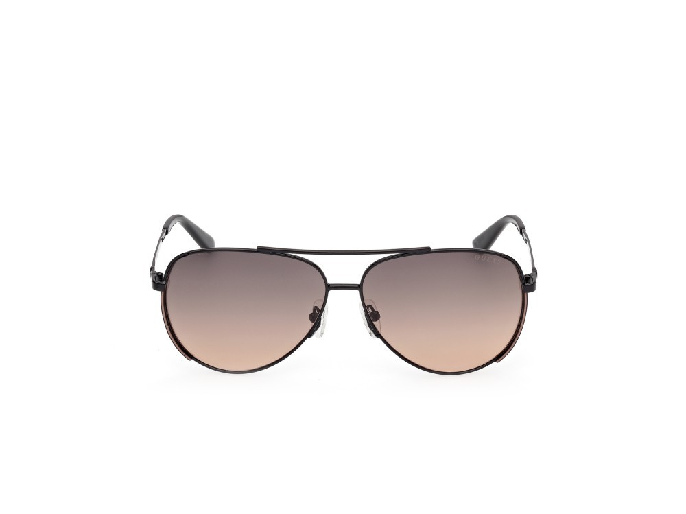 Occhiali da sole Guess GU00193 (01B) colore nero lucido forma aviator lenti fumo grad.