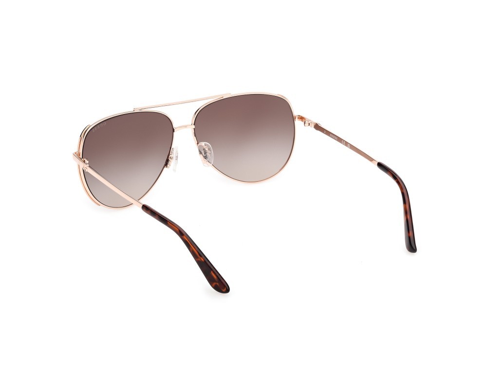 Occhiali da sole Guess GU00193 (28F) colore oro rosé lucido forma aviator lenti marrone sfumato