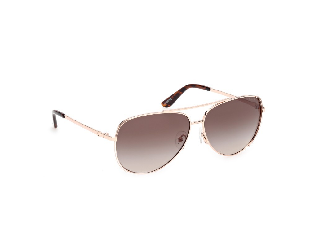 Occhiali da sole Guess GU00193 (28F) colore oro rosé lucido forma aviator lenti marrone sfumato