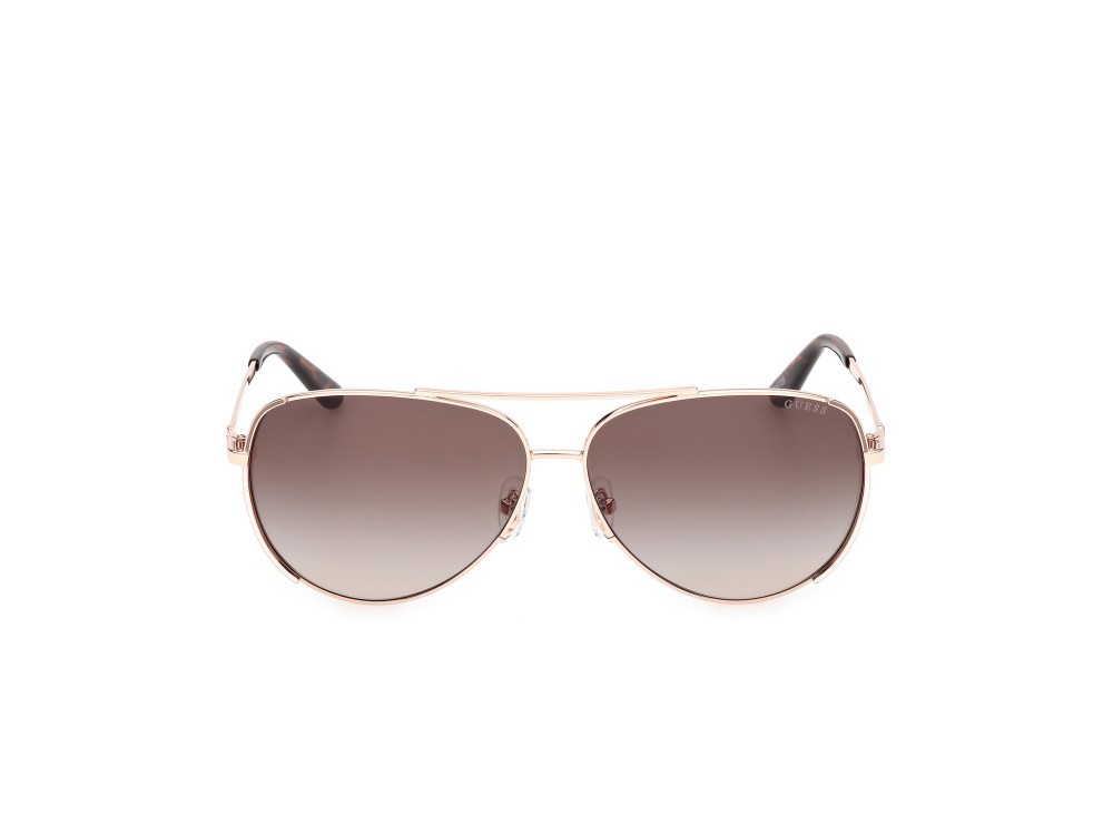 Occhiali da sole Guess GU00193 (28F) colore oro rosé lucido forma aviator lenti marrone sfumato