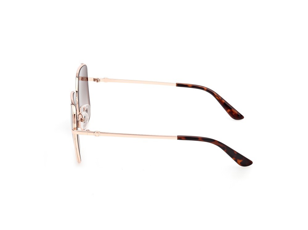 Occhiali da sole Guess GU00194 (28F) colore oro rosé lucido forma quadrato lenti marrone sfumato