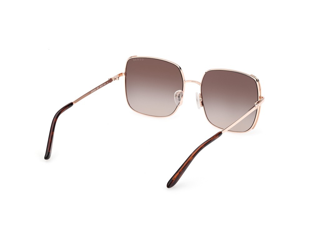 Occhiali da sole Guess GU00194 (28F) colore oro rosé lucido forma quadrato lenti marrone sfumato