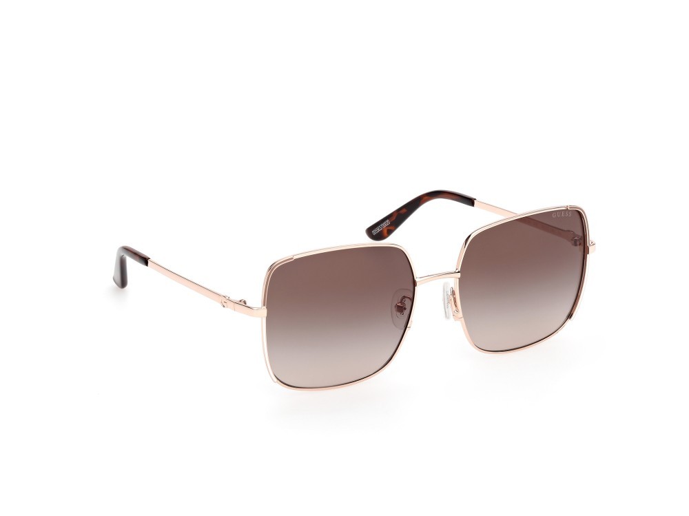 Occhiali da sole Guess GU00194 (28F) colore oro rosé lucido forma quadrato lenti marrone sfumato