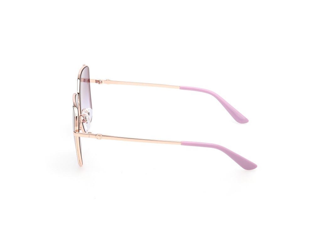 Occhiali da sole Guess GU00194 (59F) colore oro rosé lucido forma quadrato lenti marrone sfumato