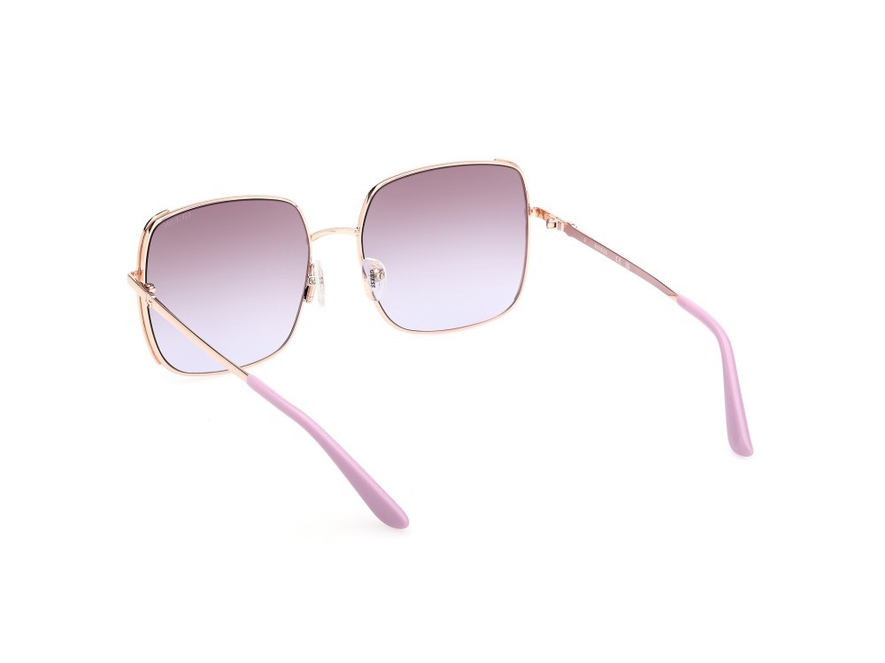 Occhiali da sole Guess GU00194 (59F) colore oro rosé lucido forma quadrato lenti marrone sfumato