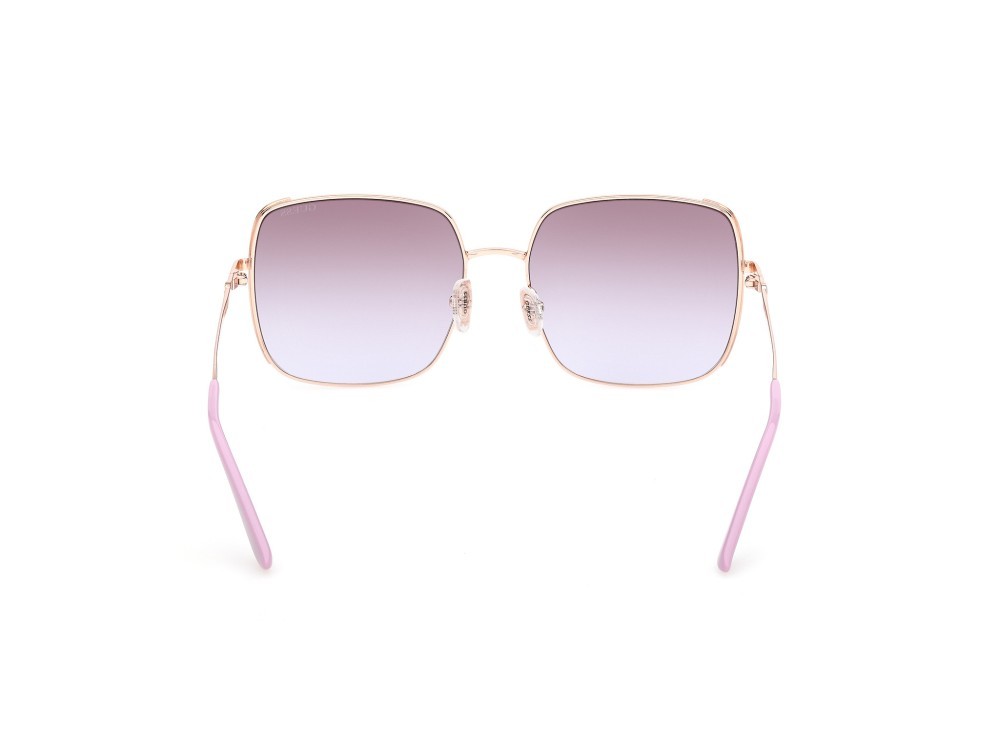 Occhiali da sole Guess GU00194 (59F) colore oro rosé lucido forma quadrato lenti marrone sfumato