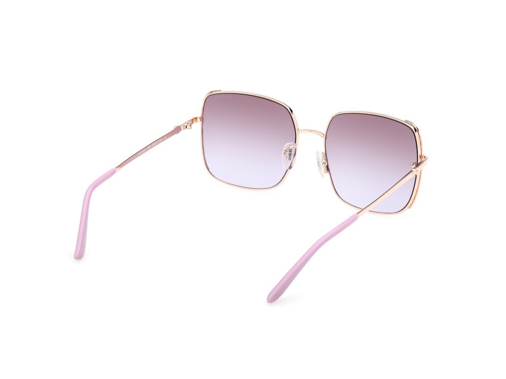 Occhiali da sole Guess GU00194 (59F) colore oro rosé lucido forma quadrato lenti marrone sfumato