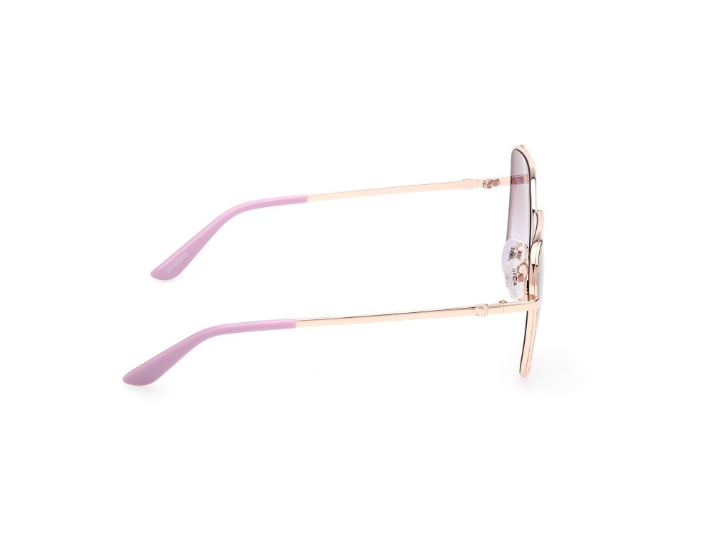 Occhiali da sole Guess GU00194 (59F) colore oro rosé lucido forma quadrato lenti marrone sfumato