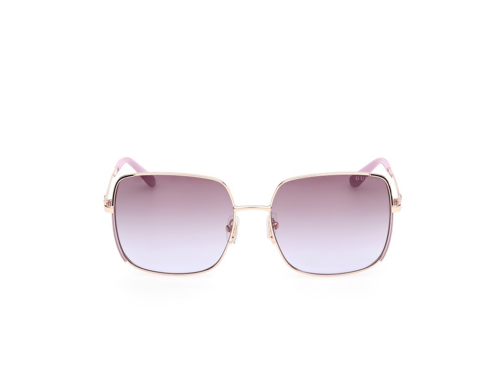 Occhiali da sole Guess GU00194 (59F) colore oro rosé lucido forma quadrato lenti marrone sfumato