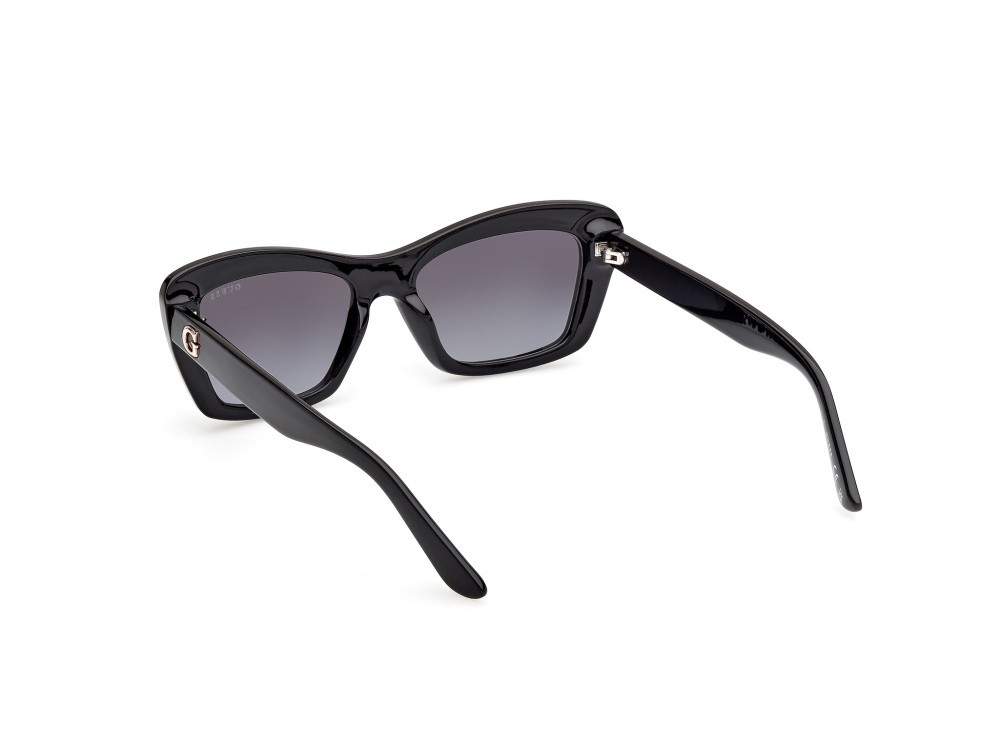 Occhiali da sole Guess GU00195 (01B) colore nero lucido forma rettangolare lenti fumo grad.