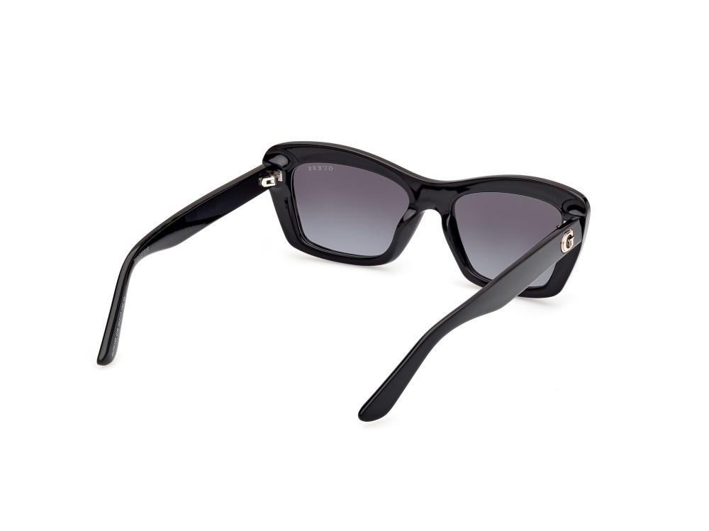 Occhiali da sole Guess GU00195 (01B) colore nero lucido forma rettangolare lenti fumo grad.