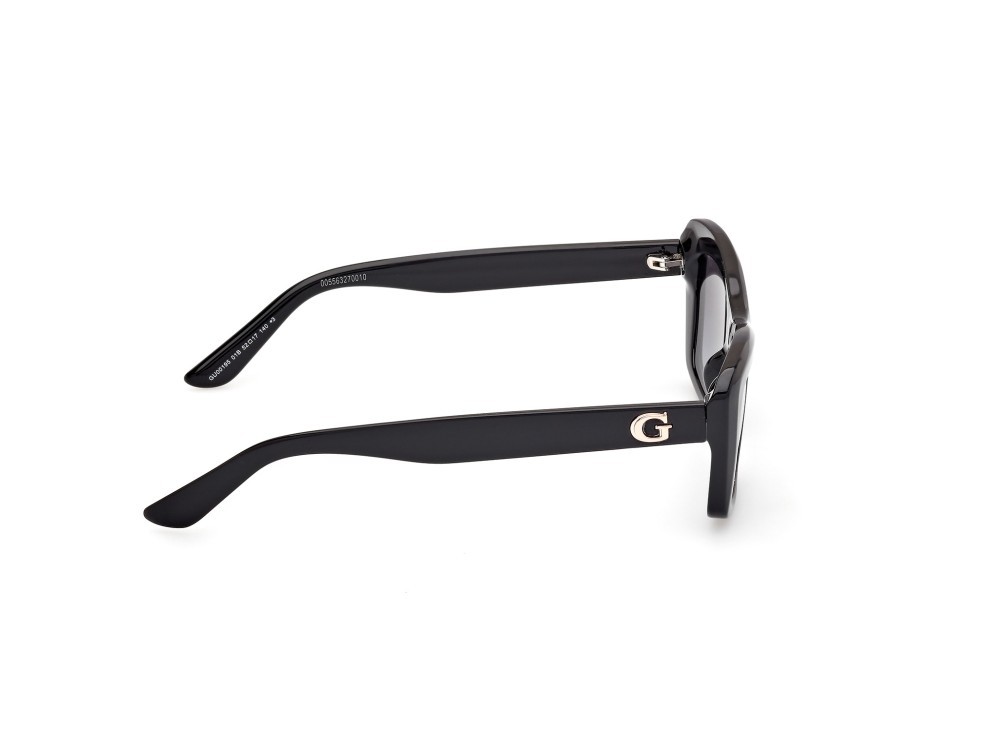 Occhiali da sole Guess GU00195 (01B) colore nero lucido forma rettangolare lenti fumo grad.
