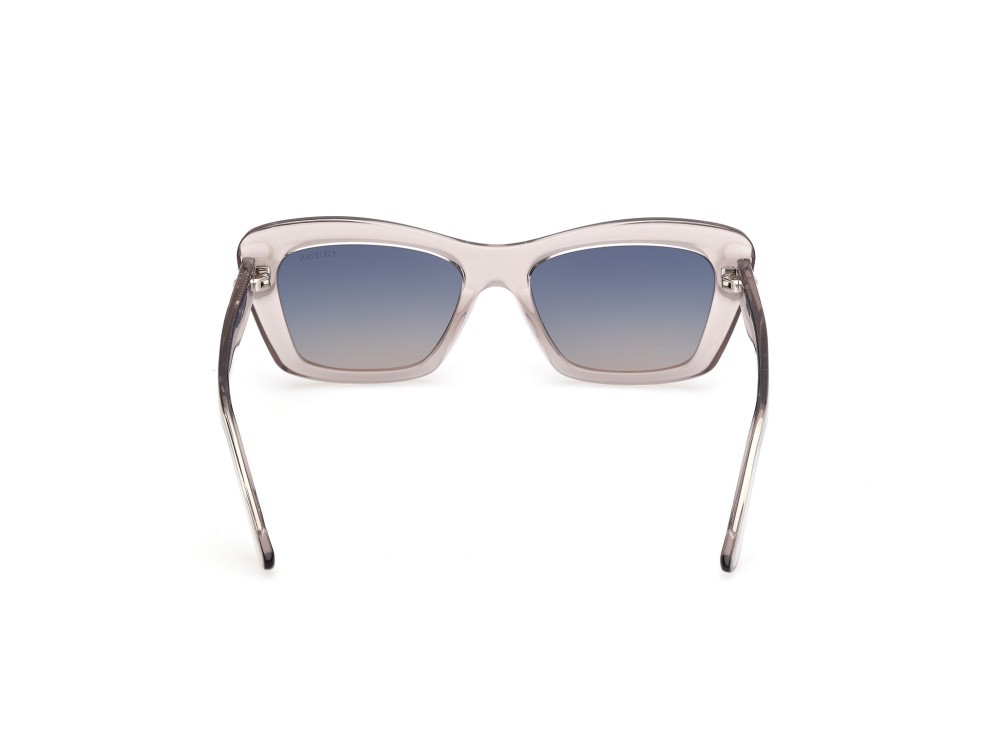 Occhiali da sole Guess GU00195 (20W) colore grigio lucido forma rettangolare lenti blu sfumato