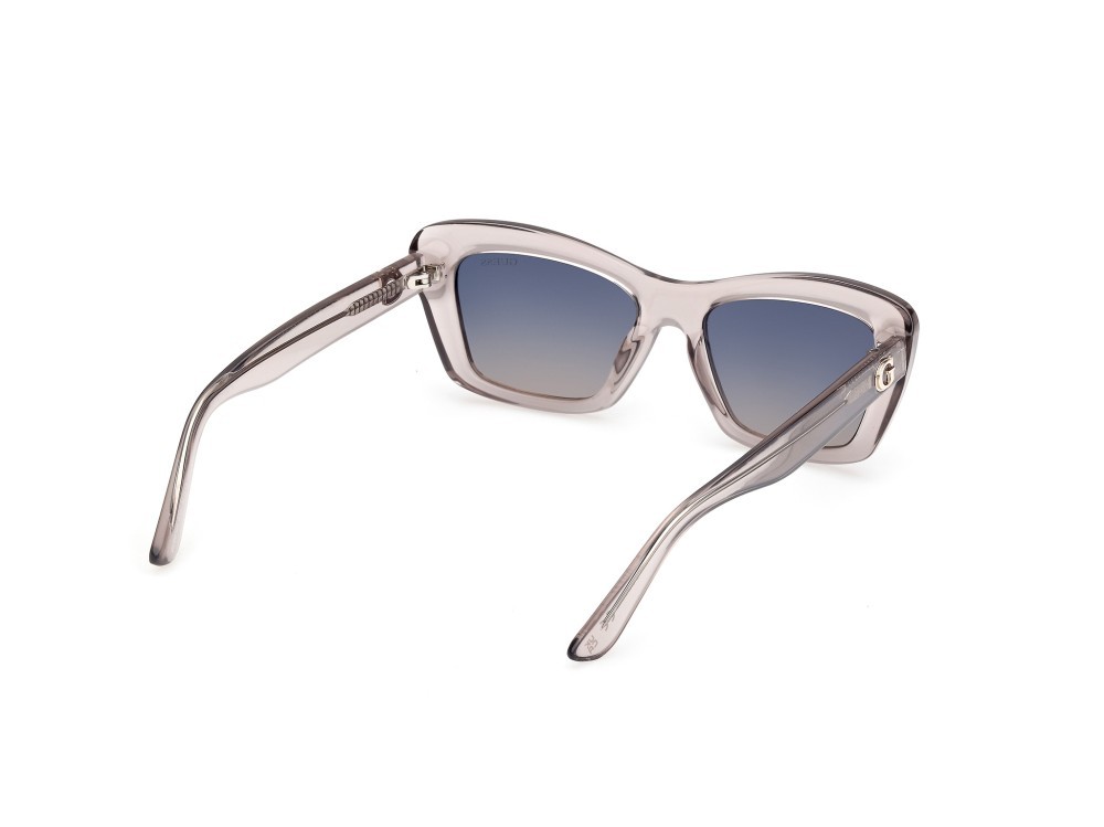 Occhiali da sole Guess GU00195 (20W) colore grigio lucido forma rettangolare lenti blu sfumato