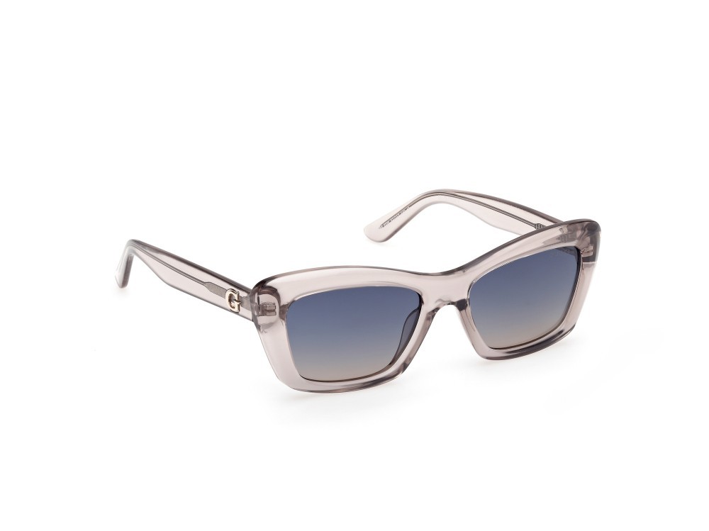 Occhiali da sole Guess GU00195 (20W) colore grigio lucido forma rettangolare lenti blu sfumato