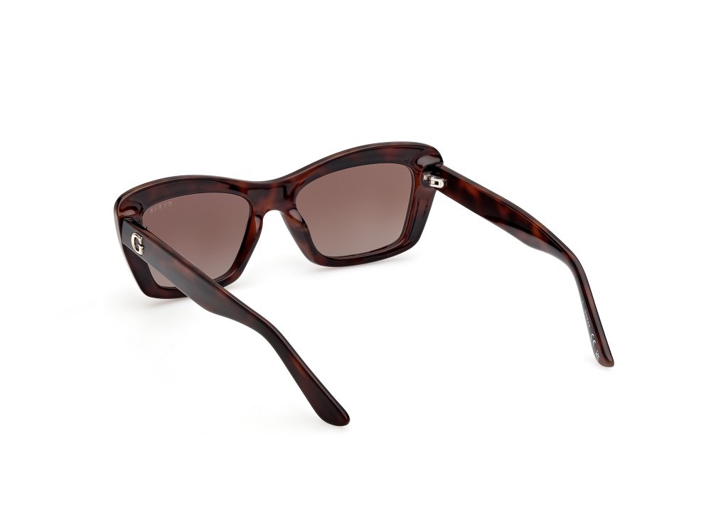 Occhiali da sole Guess GU00195 (52F) colore avana scura  forma rettangolare lenti marrone sfumato