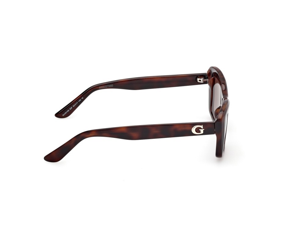 Occhiali da sole Guess GU00195 (52F) colore avana scura  forma rettangolare lenti marrone sfumato