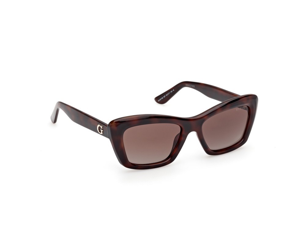 Occhiali da sole Guess GU00195 (52F) colore avana scura  forma rettangolare lenti marrone sfumato